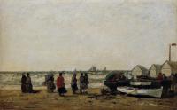 Boudin, Eugene - Women on the Beach, Rough Seas